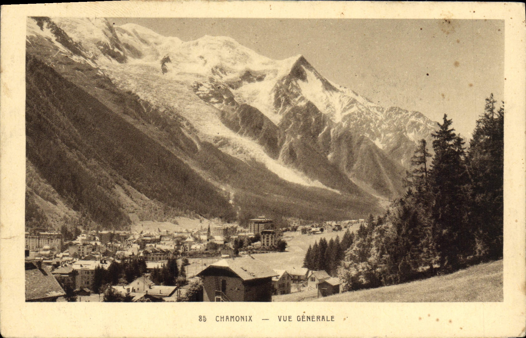 Opinión de Chamonix de la POSTAL de la VENDIMIA