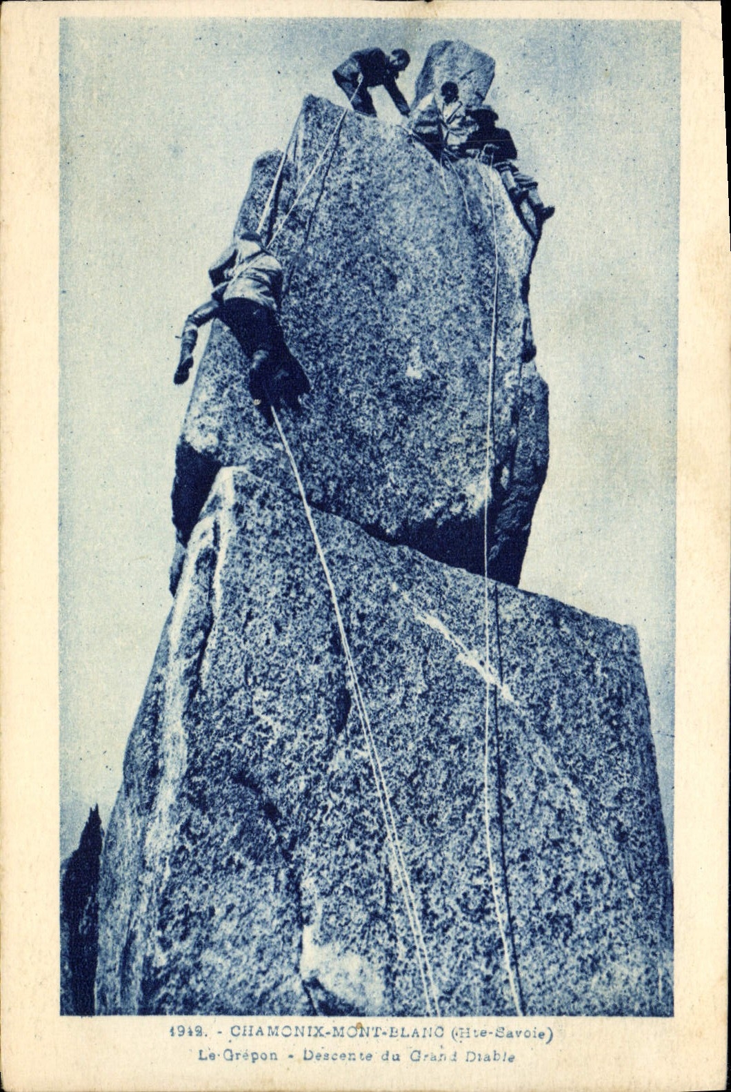 CPA Chamonix Mont Blanc Le Grepon Descente du grand diable Alpinisme 