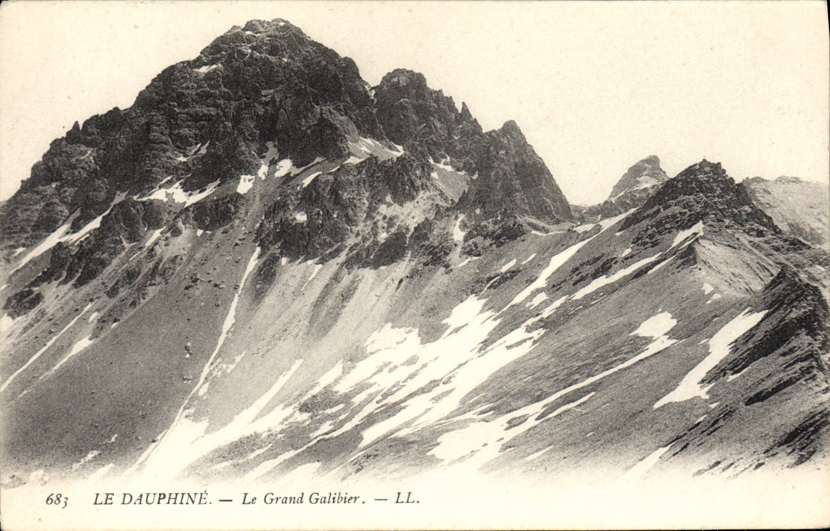 VINTAGE POSTCARD Dauphine Large Galibier