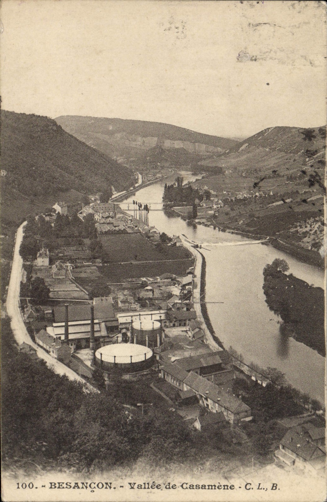 VINTAGE POSTCARD Besancon Valley De Casamene