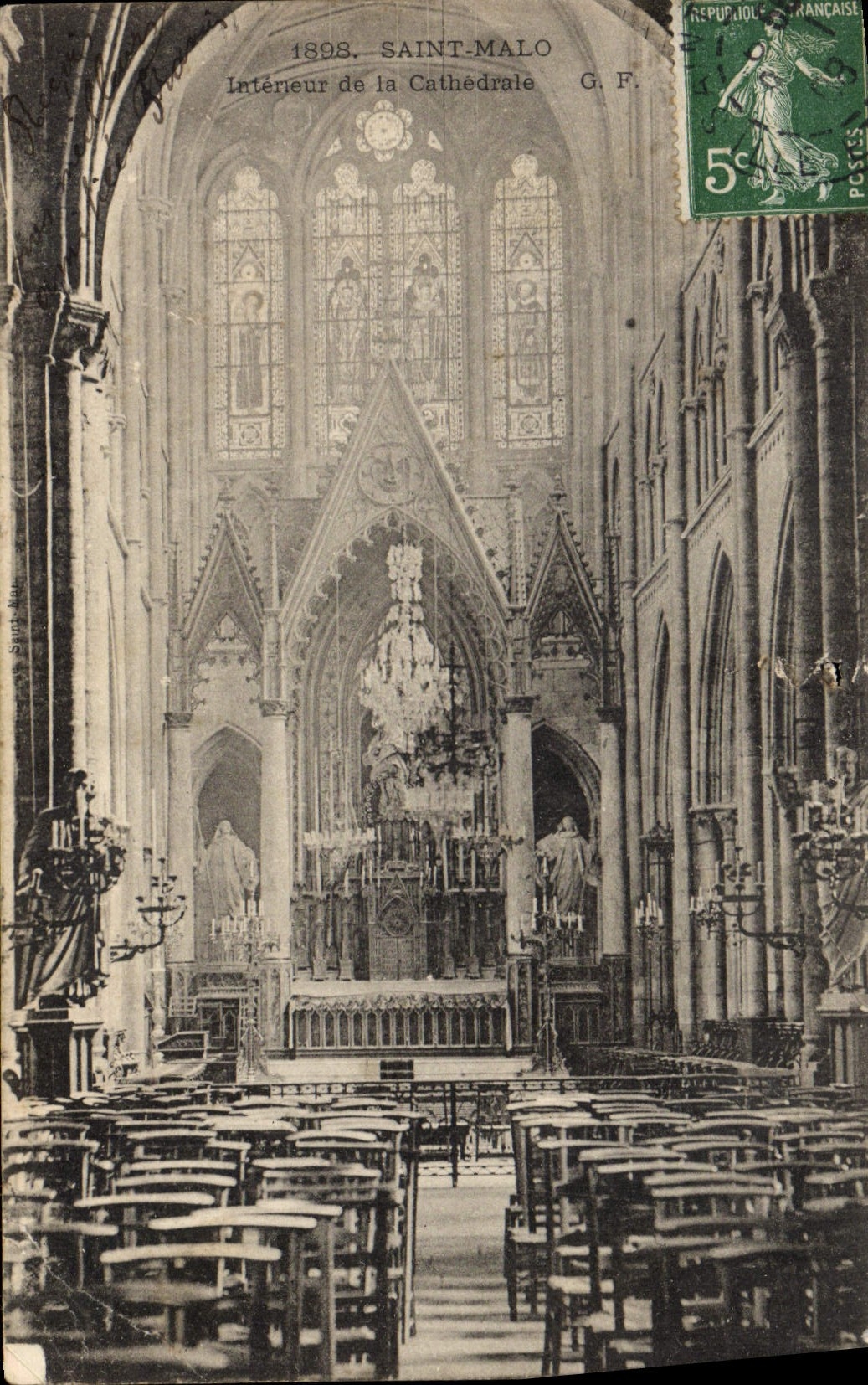 CPA Saint Malo Interieur De La Cathedrale
