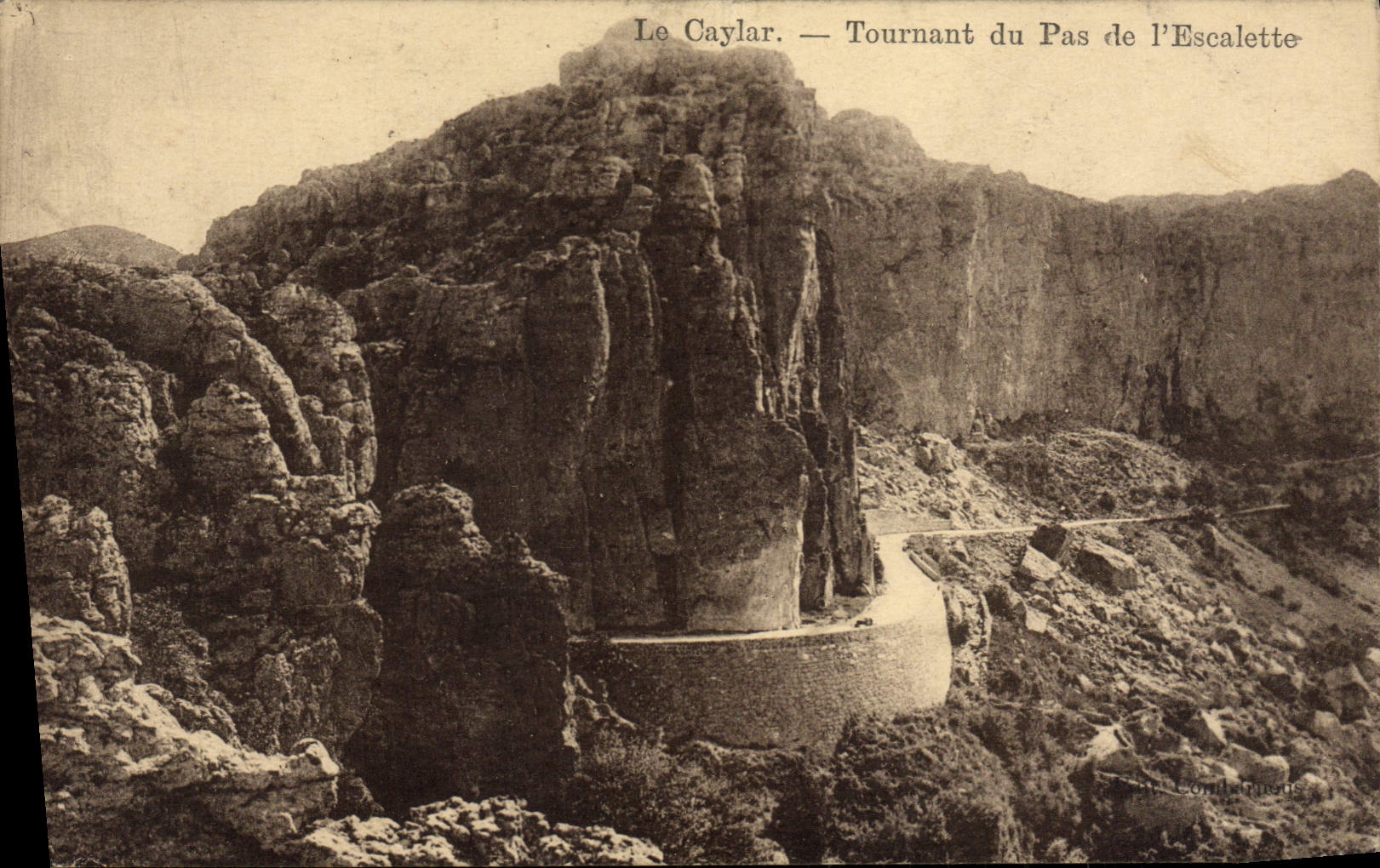 CPA Le Caylar Tournant Du Pas De I'Escalette