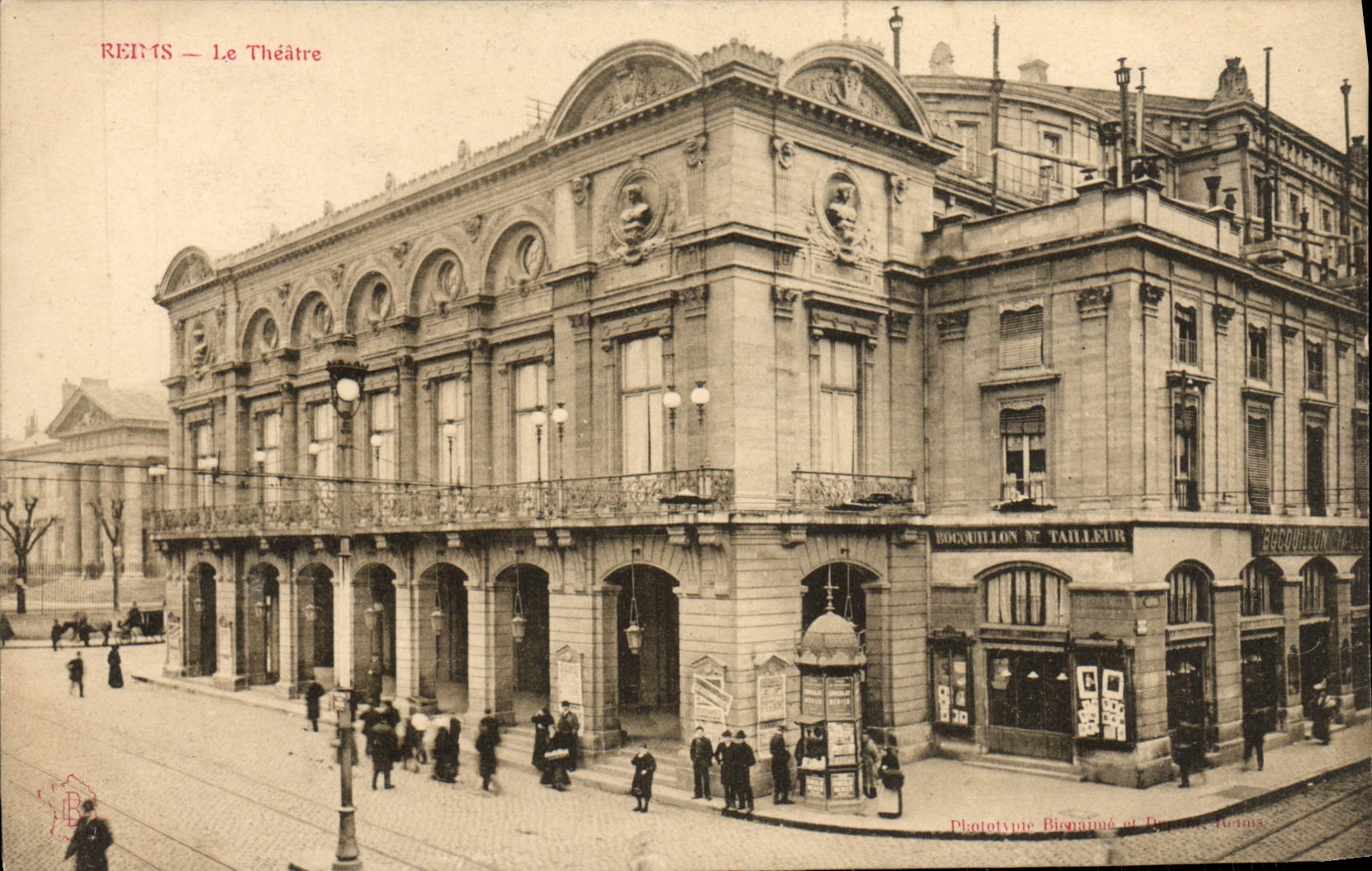 VINTAGE POSTCARD Rheims the Theater