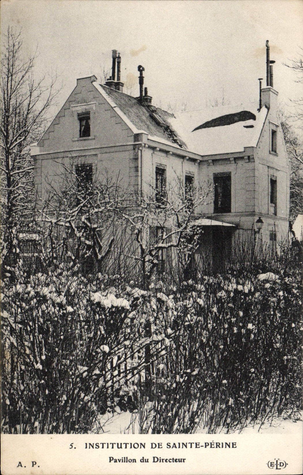 Institución de la POSTAL de la VENDIMIA Sainte de la casa de Perine del director
