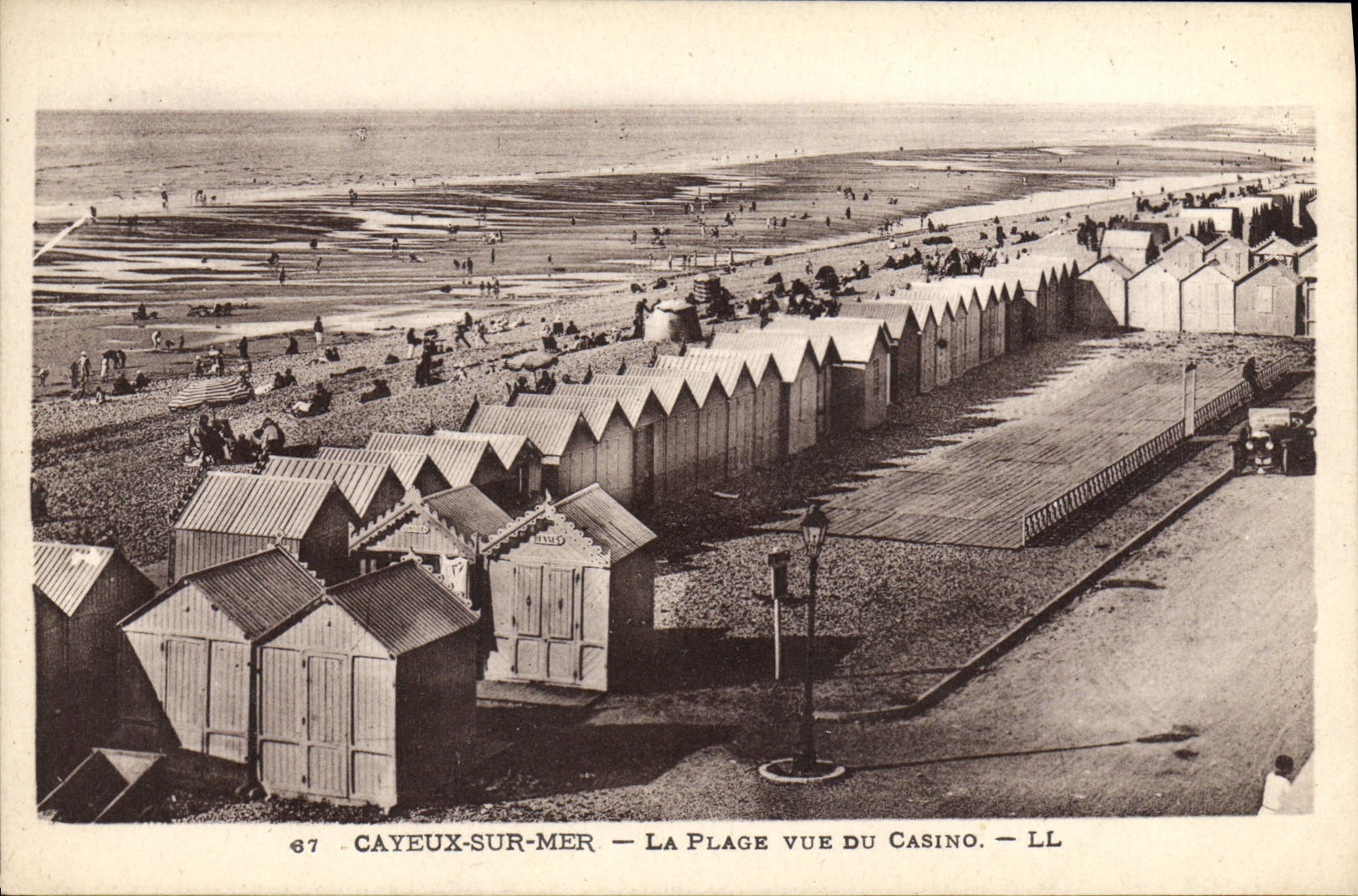 CPA Cayeux Sur Mer La Plage Vue Du Casino