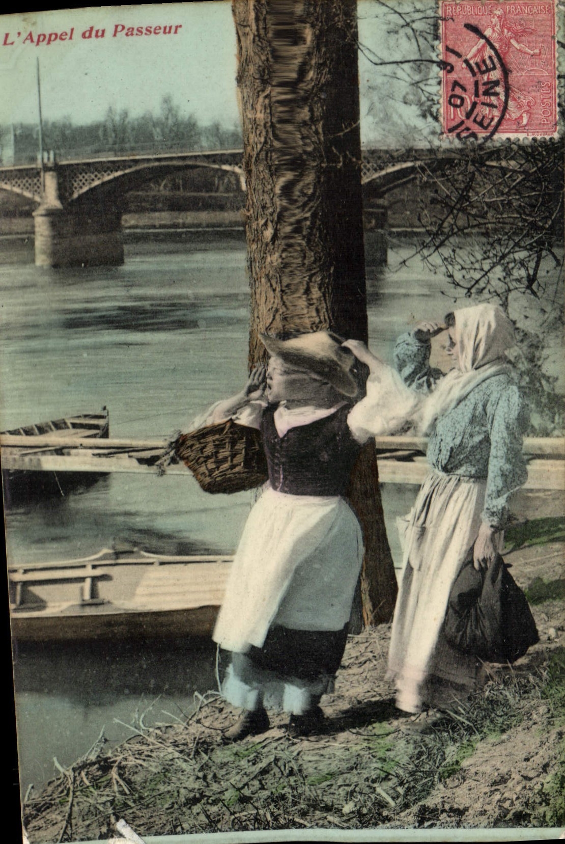 CPA Fantaisie L'Appel Du Passeur Folklore 