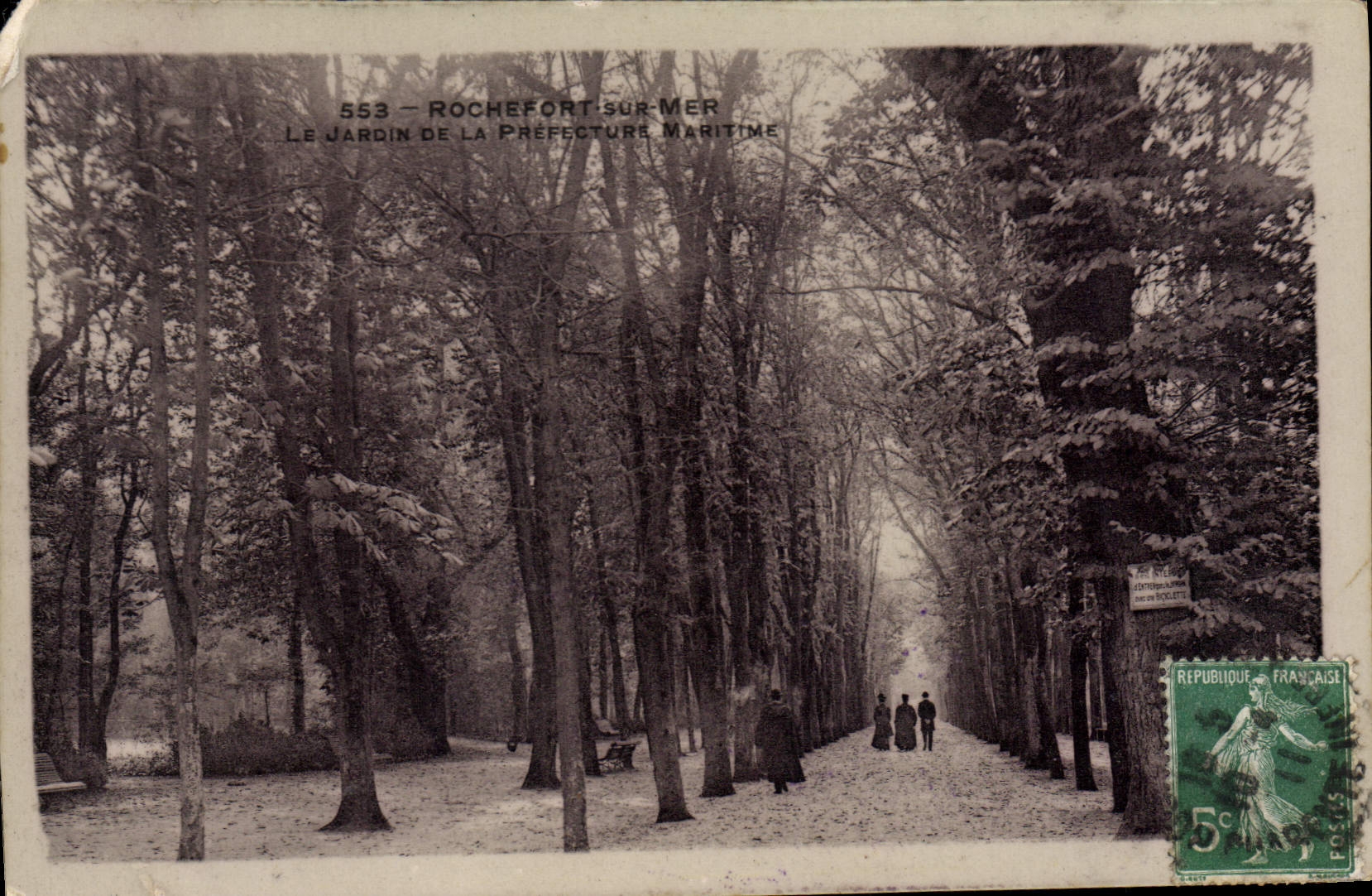 POSTAL Rochefort de la VENDIMIA en el mar el jardín de la autoridad portuaria de la policía