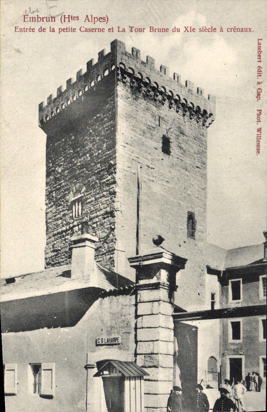 VINTAGE POSTCARD Spray Between Small Barracks And the Brown Tower has crenaux