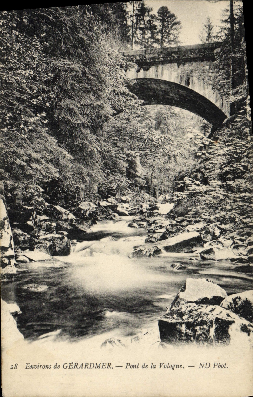VINTAGE POSTCARD Gerardmer Bridge Of Vologne