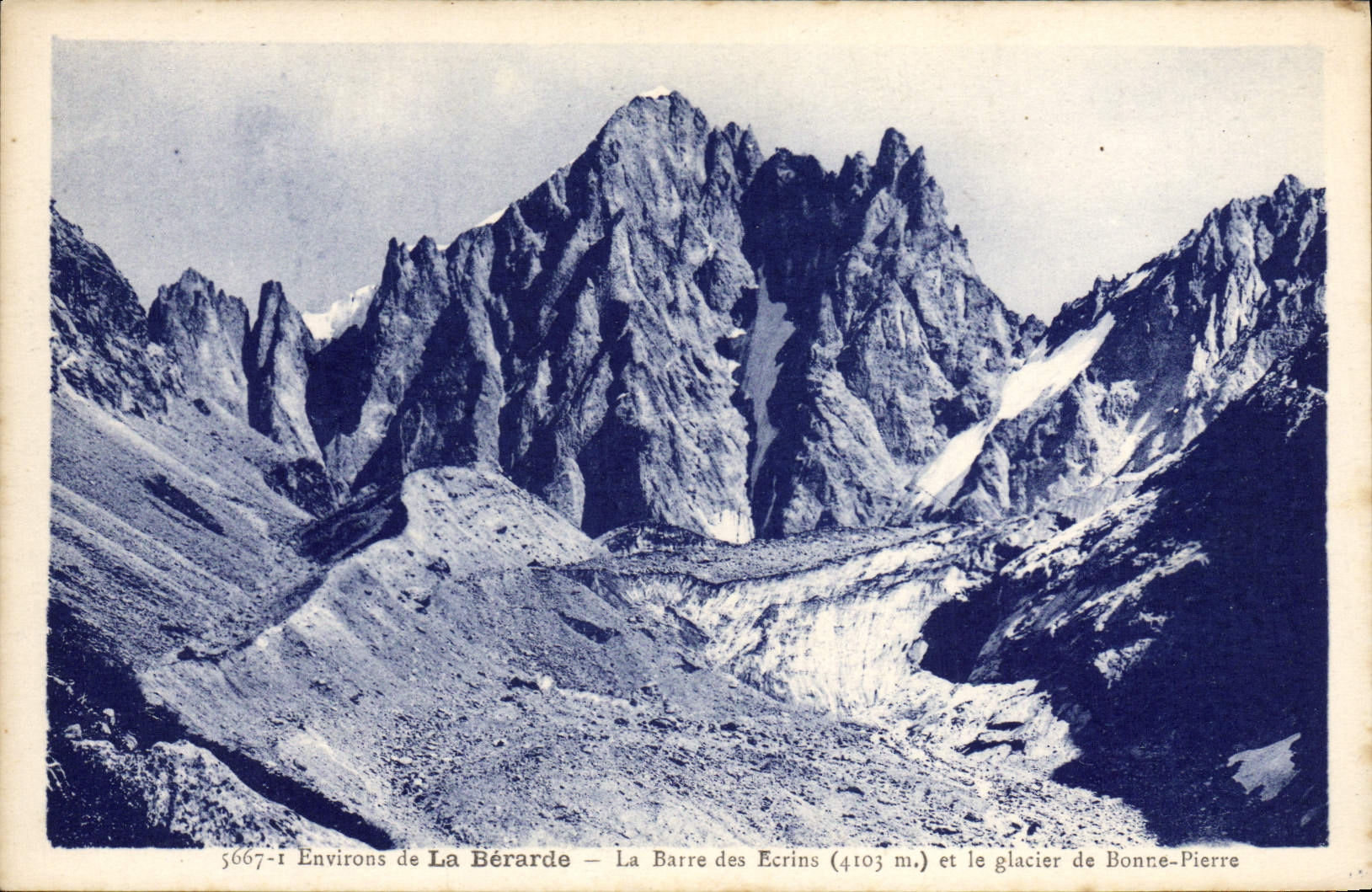 CPA Environs de La Berarde La Baire Des Ecrins Et Le Glacier De Bonne Pierre