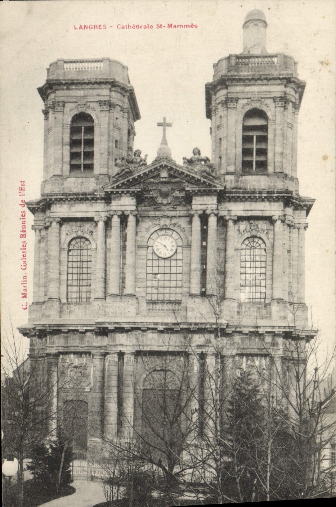 VINTAGE POSTCARD Langres Cathedral St Mammes