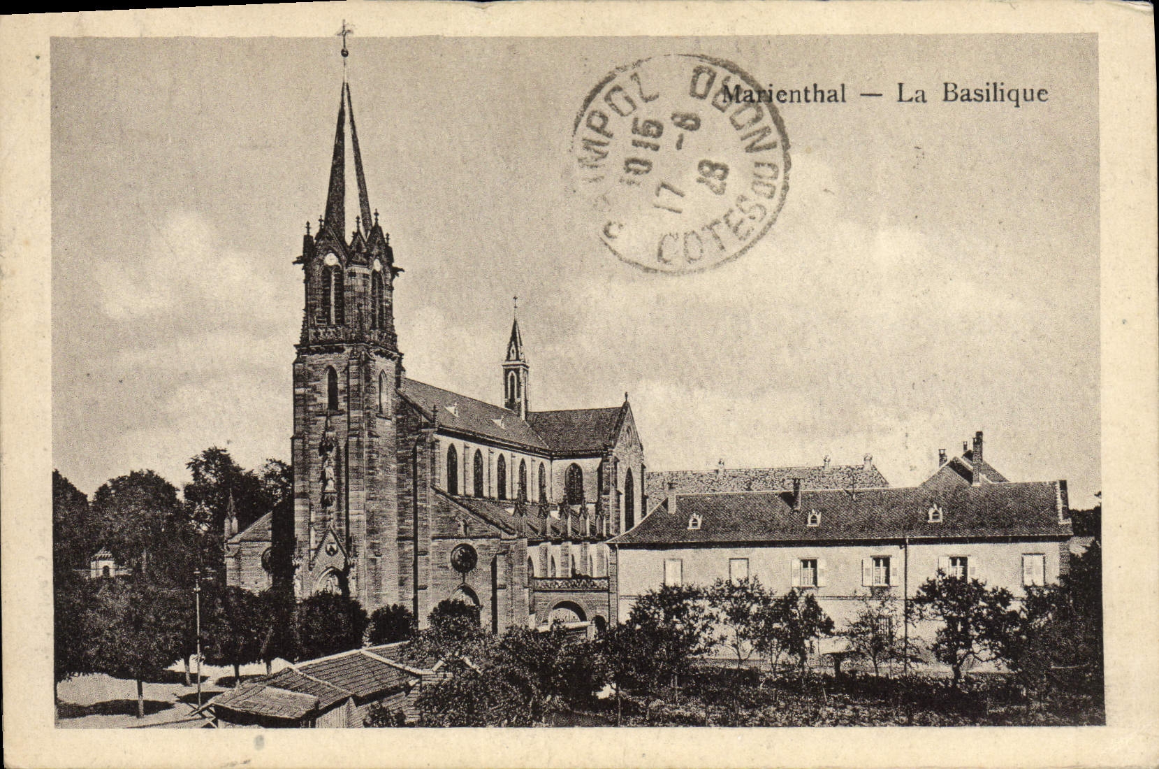 VINTAGE POSTCARD Marienthal the Basilica