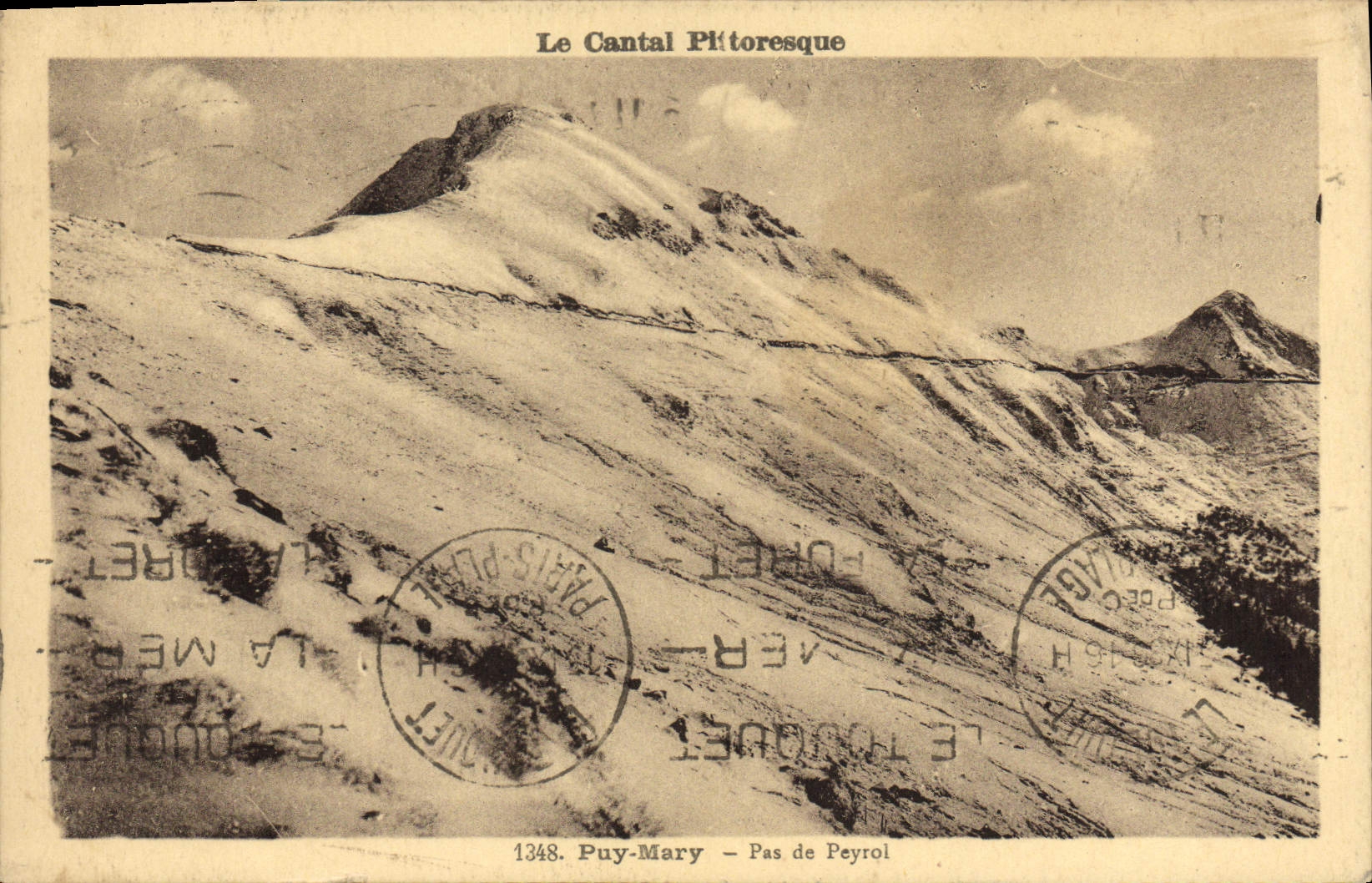 VINTAGE POSTCARD Puy Mary Not De Peysol