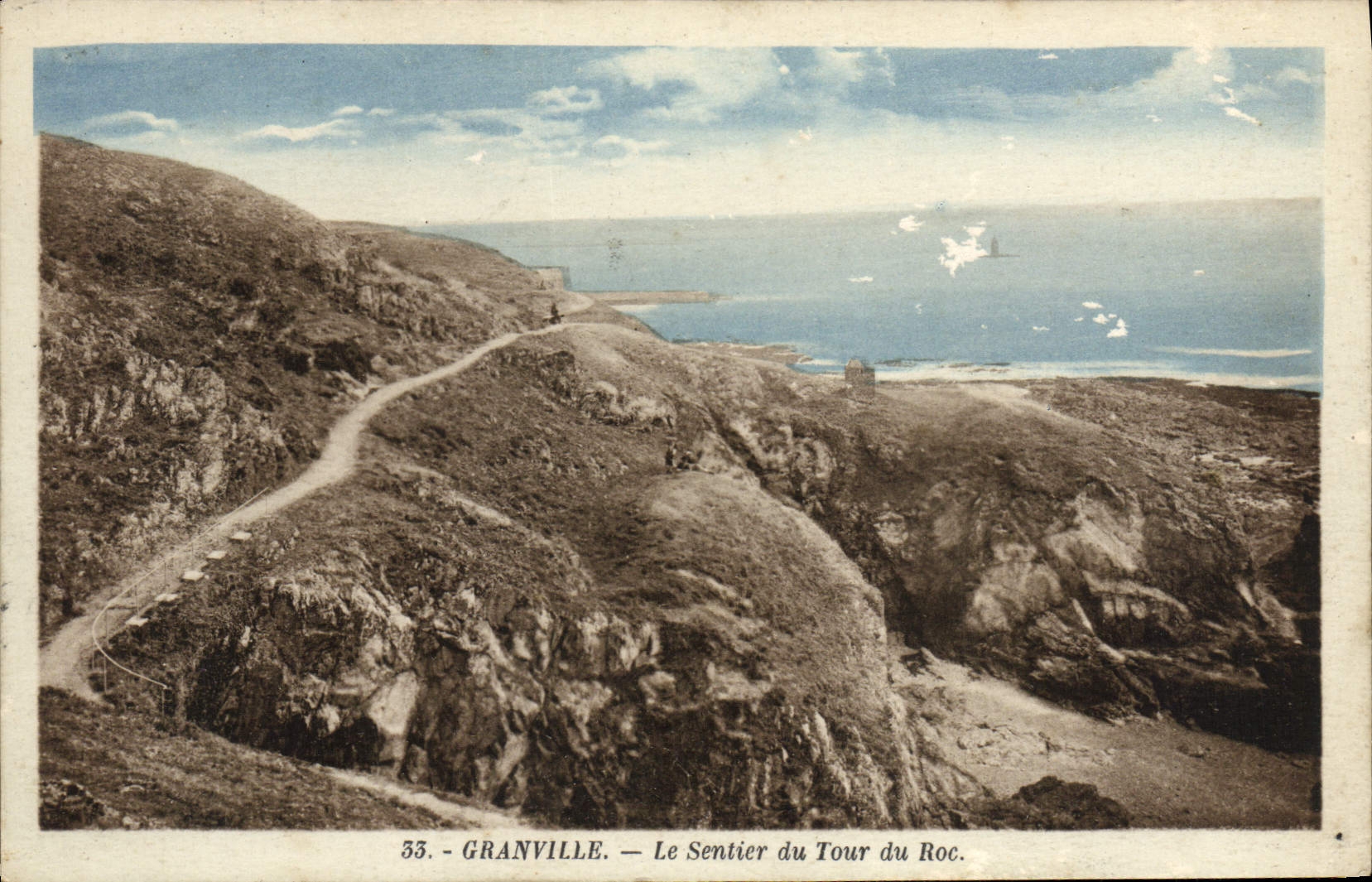 CPA Granville Le Sentier Du Tour Du Roc