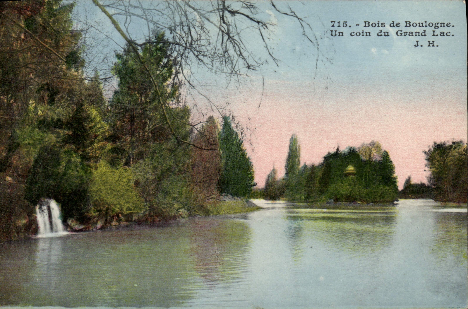 Bois de Boulogne de la POSTAL de la VENDIMIA una esquina del lago grande