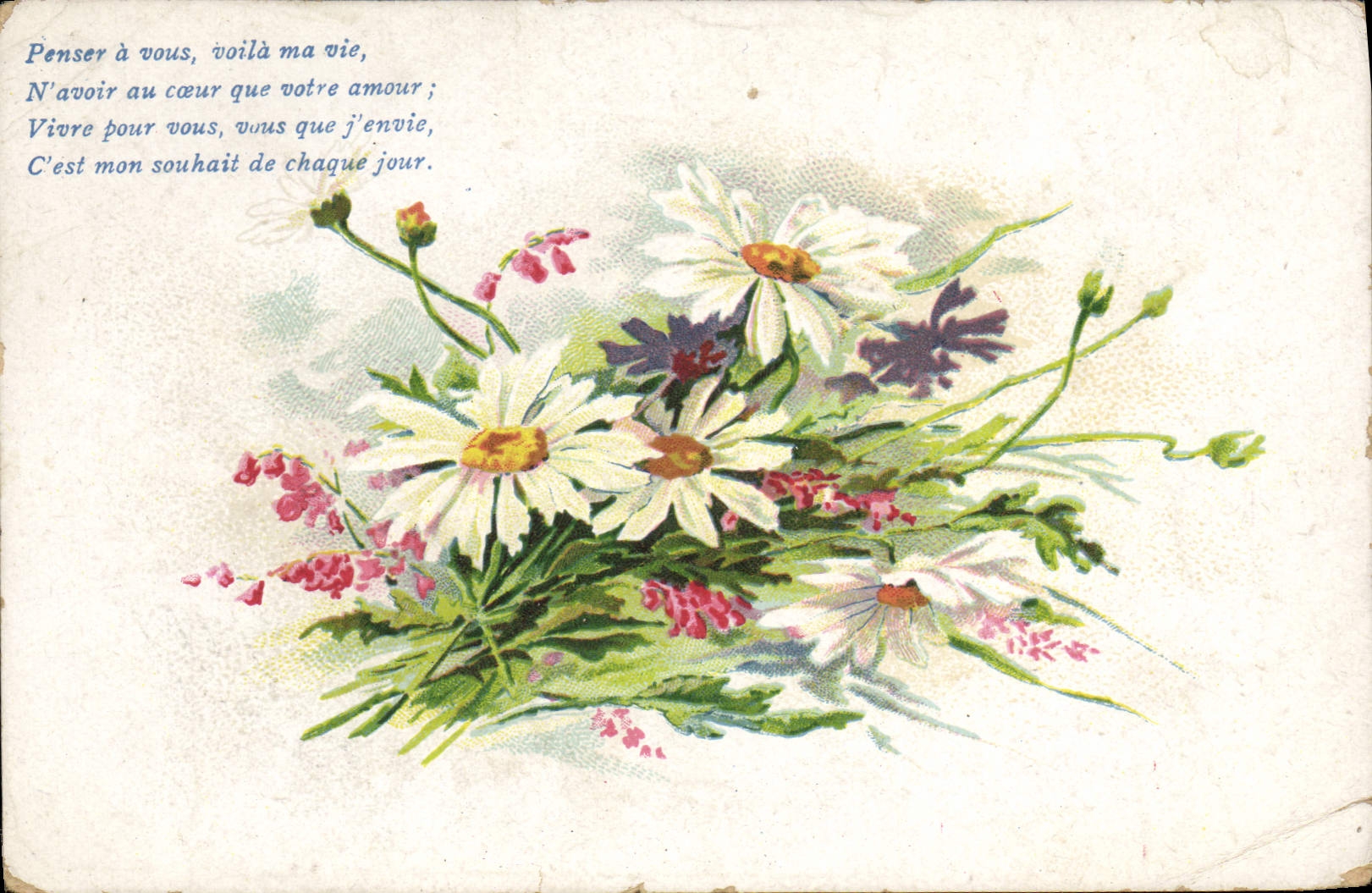 CPA Fantaisie Fleurs