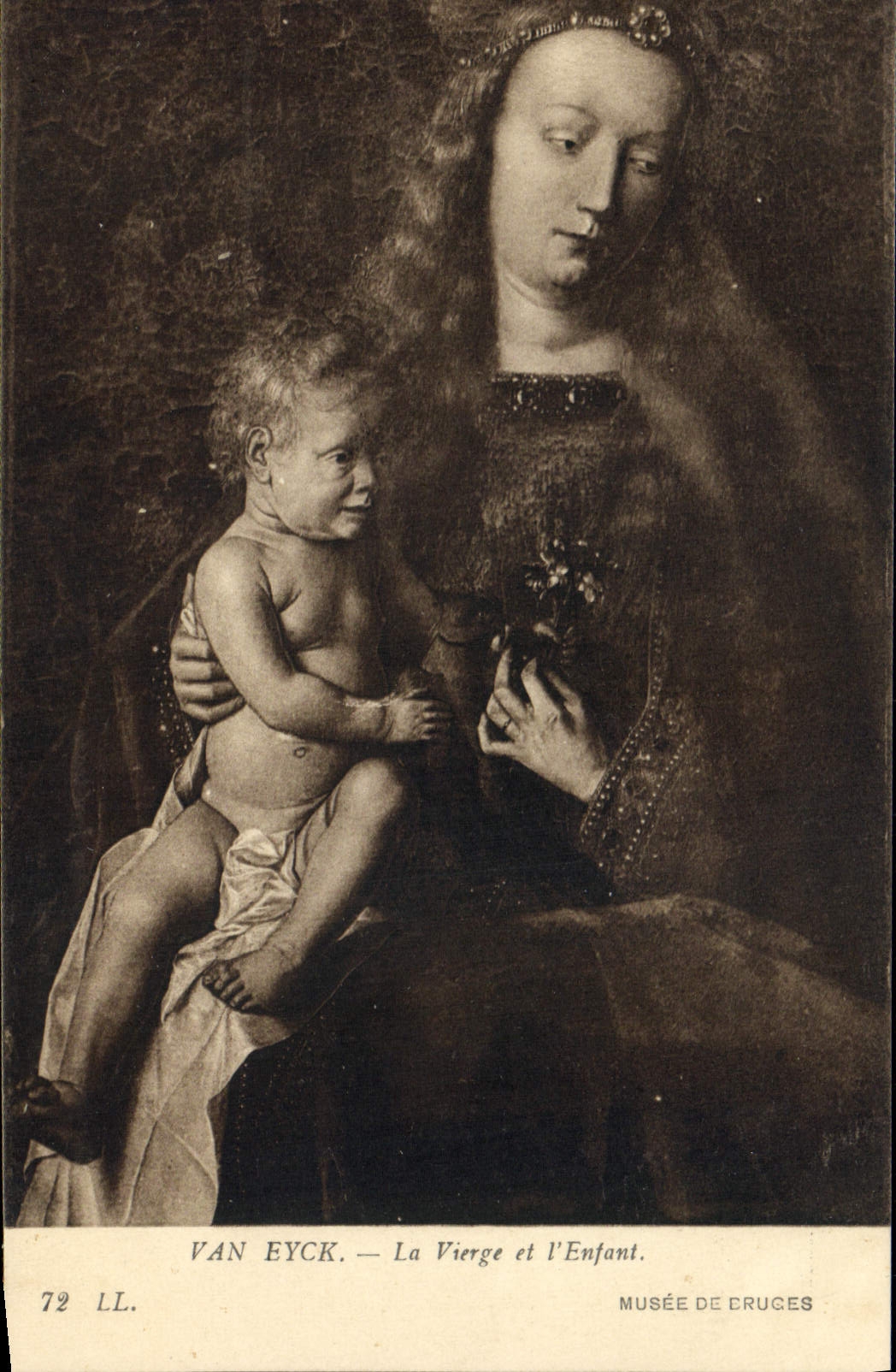 CPA Van Eyck La Vierge et l'Enfant Musee de Bruges 