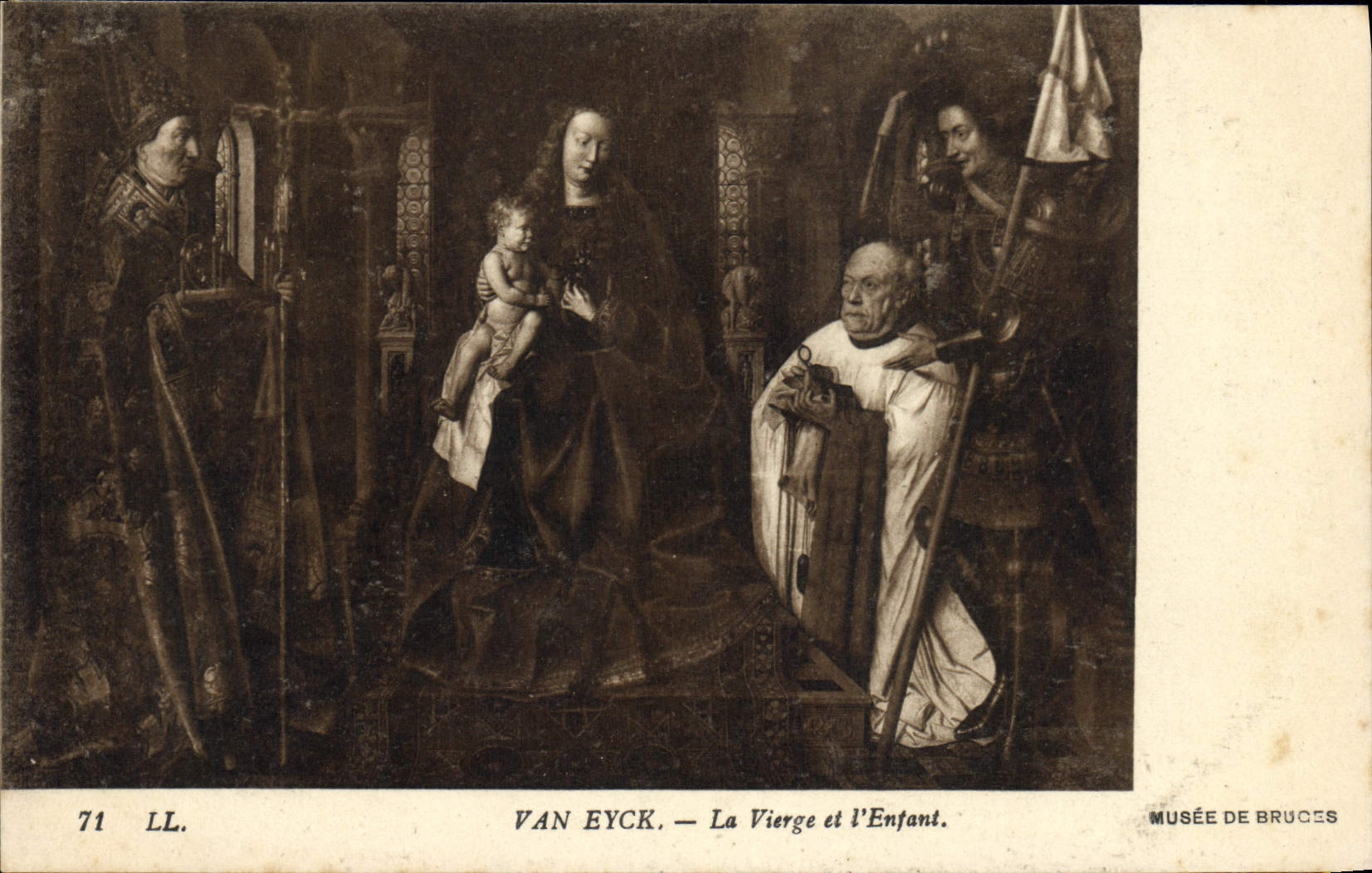 CPA Van Eyck La Vierge et l'Enfant Musee de Bruges 