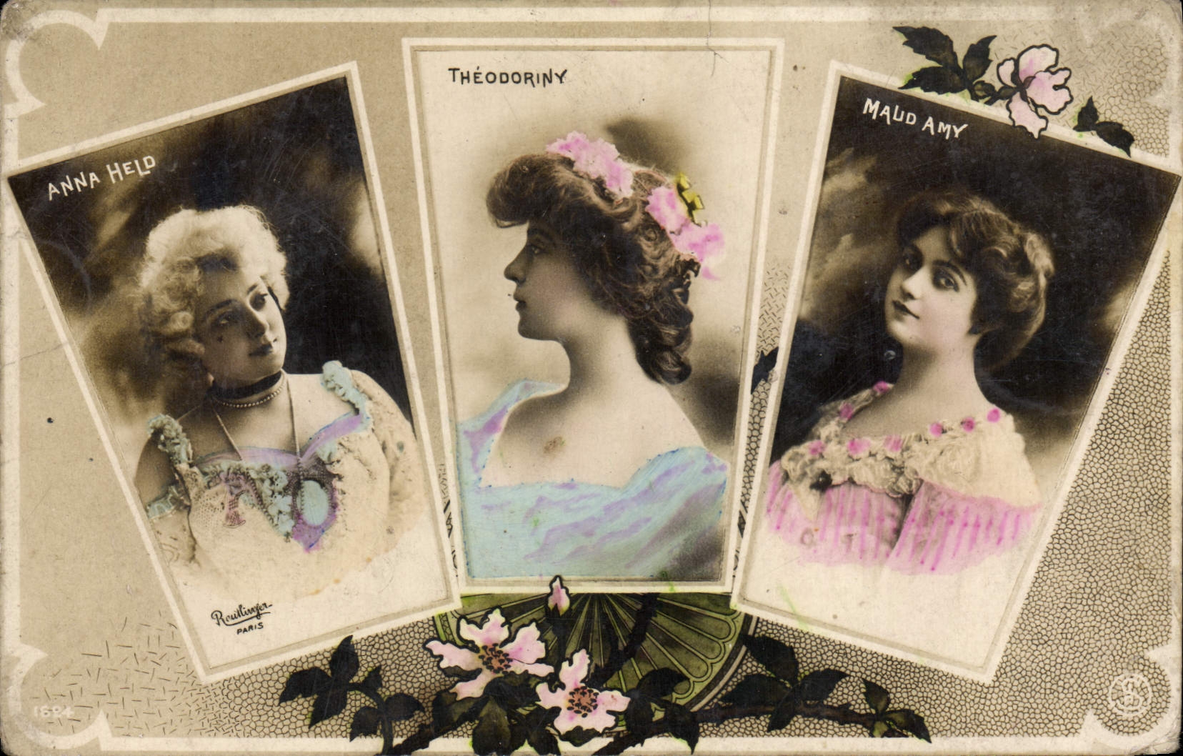 VINTAGE POSTCARD Fantasy Anna Held Theodoriny Maud Amy