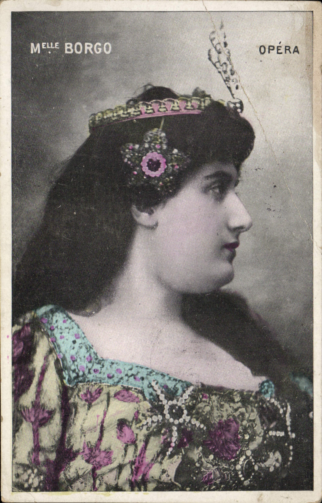 VINTAGE POSTCARD Fantasy Miss Borgo