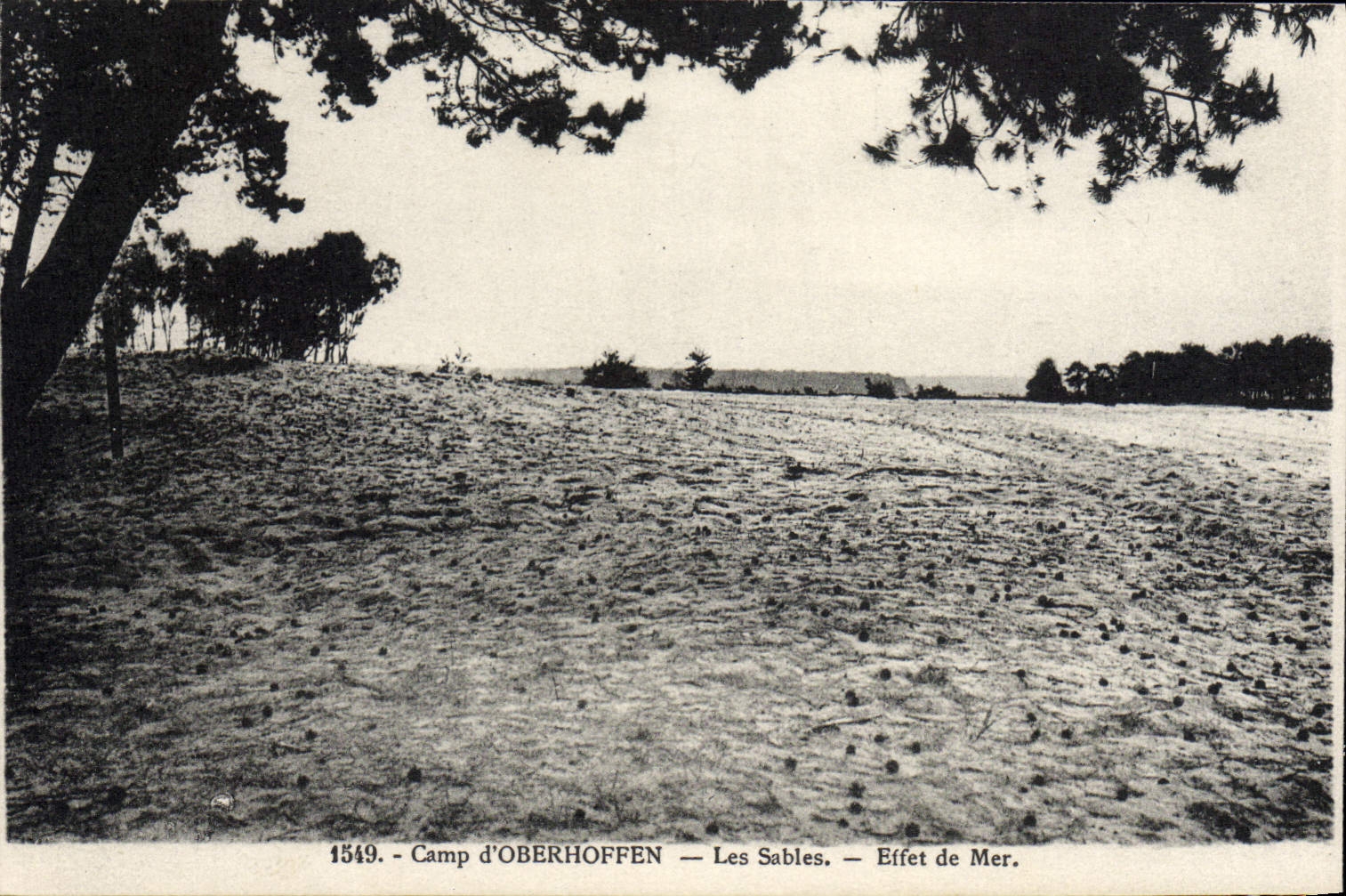 VINTAGE POSTCARD Camp of Oberhoffen Sands Effect Sea