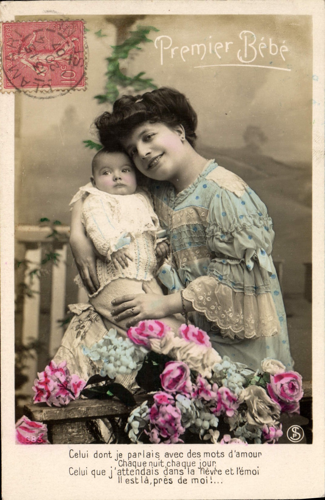 VINTAGE POSTCARD Fantasy Child wife First Baby