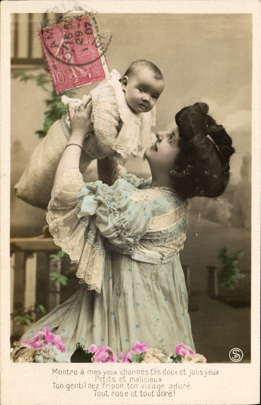 VINTAGE POSTCARD Fantaisie Child wife Baby Shows has my eyes