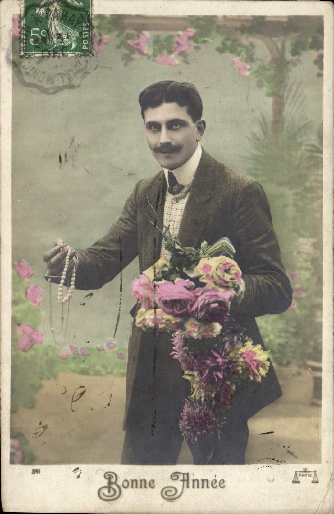 CPA Fantaisie Homme Bonne Annee 