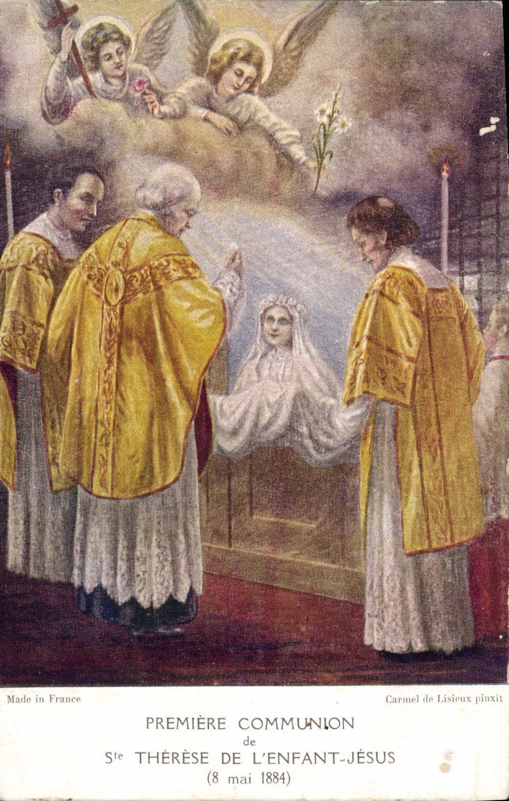 VINTAGE POSTCARD First Communion of co. Therese of the Jesus Child