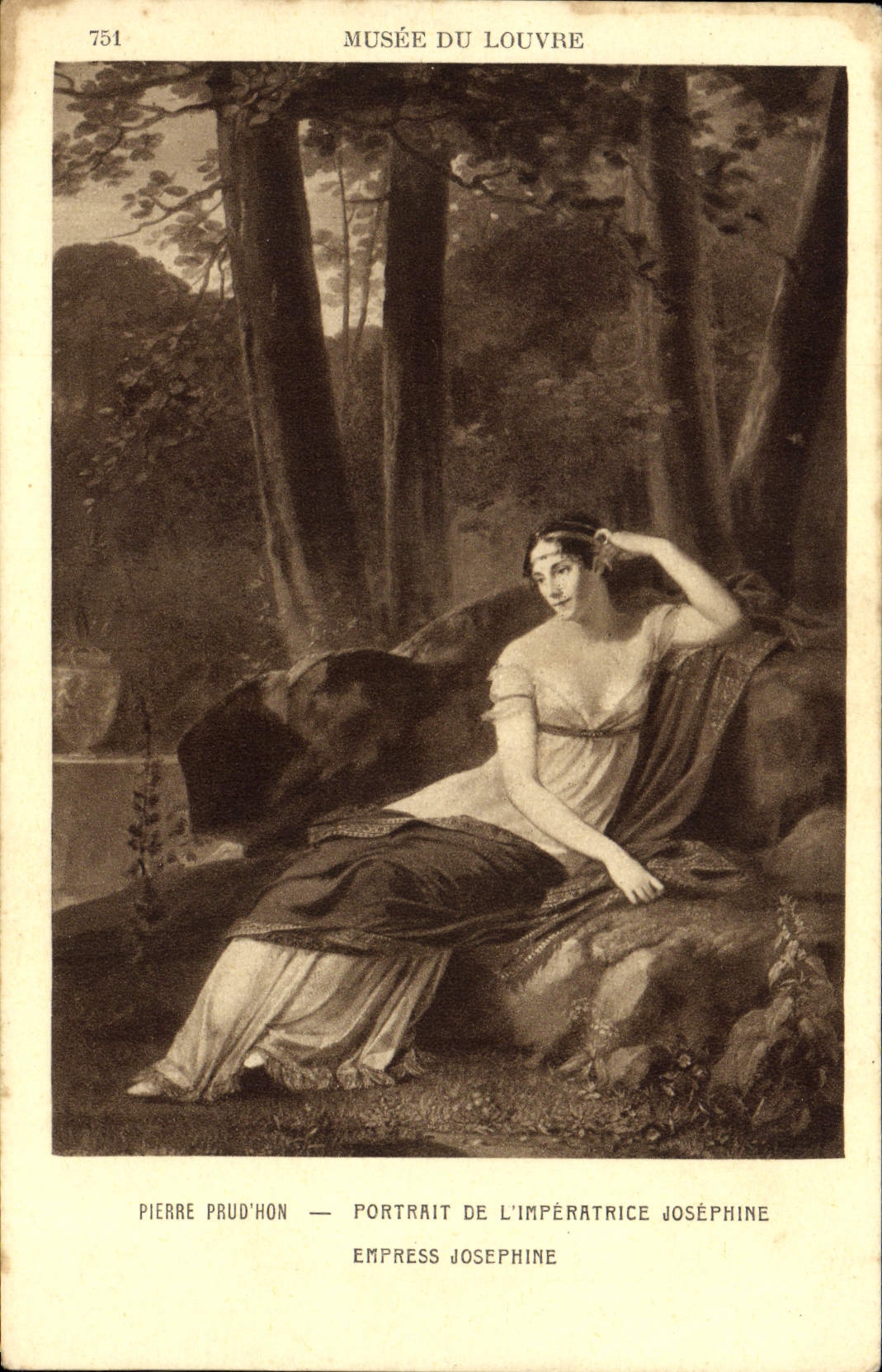 CPA Musee du Louvre Pierre Prud'hon Portrait de l'imperatrice Josephine 