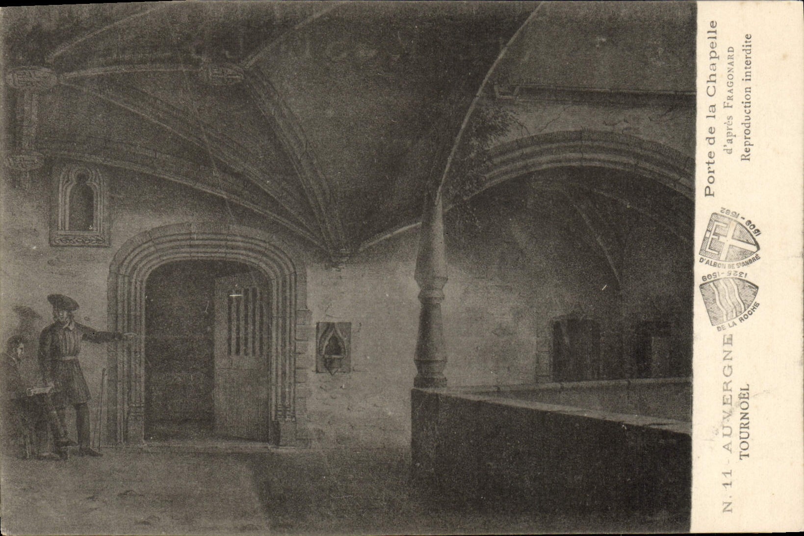 VINTAGE POSTCARD Auvergne Tournoel Carries vault