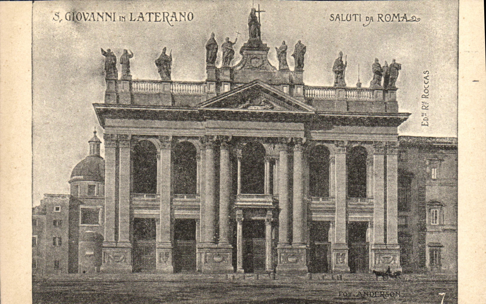 POSTAL S Juan de la VENDIMIA en Laterano Saluti DA Roma