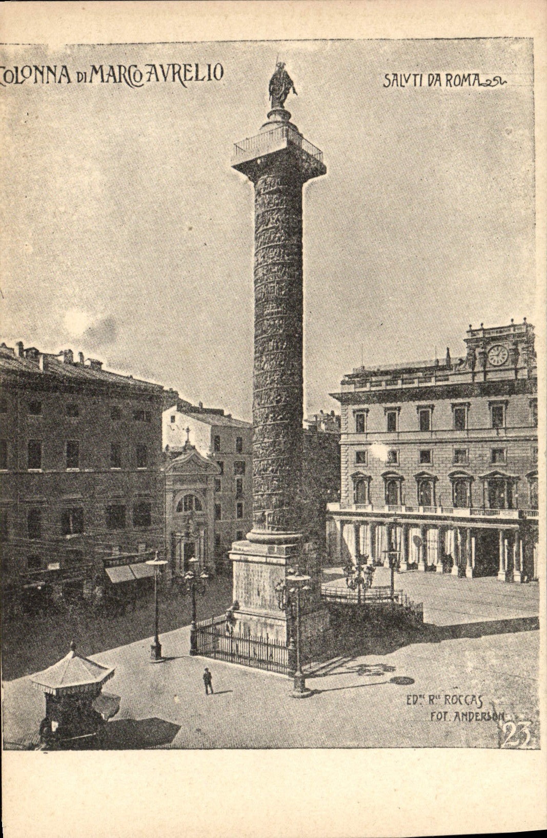 POSTAL Colonna di Marco Averlio Salvti DA Roma de la VENDIMIA
