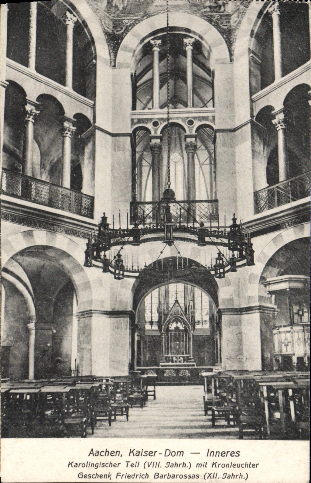 CPA Aachen Kaiser Dom Inneres 
