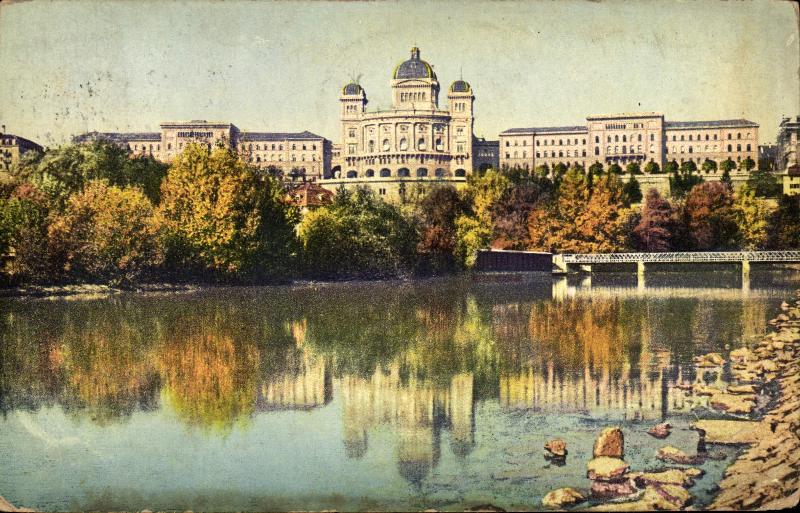 CPA Bern Bundespalast Herbststimmung