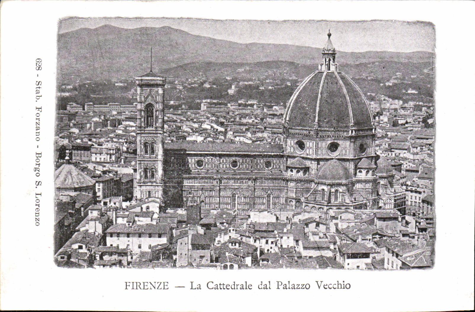 VINTAGE POSTCARD Firenze Cattedrale dal Palazzo Vecchio