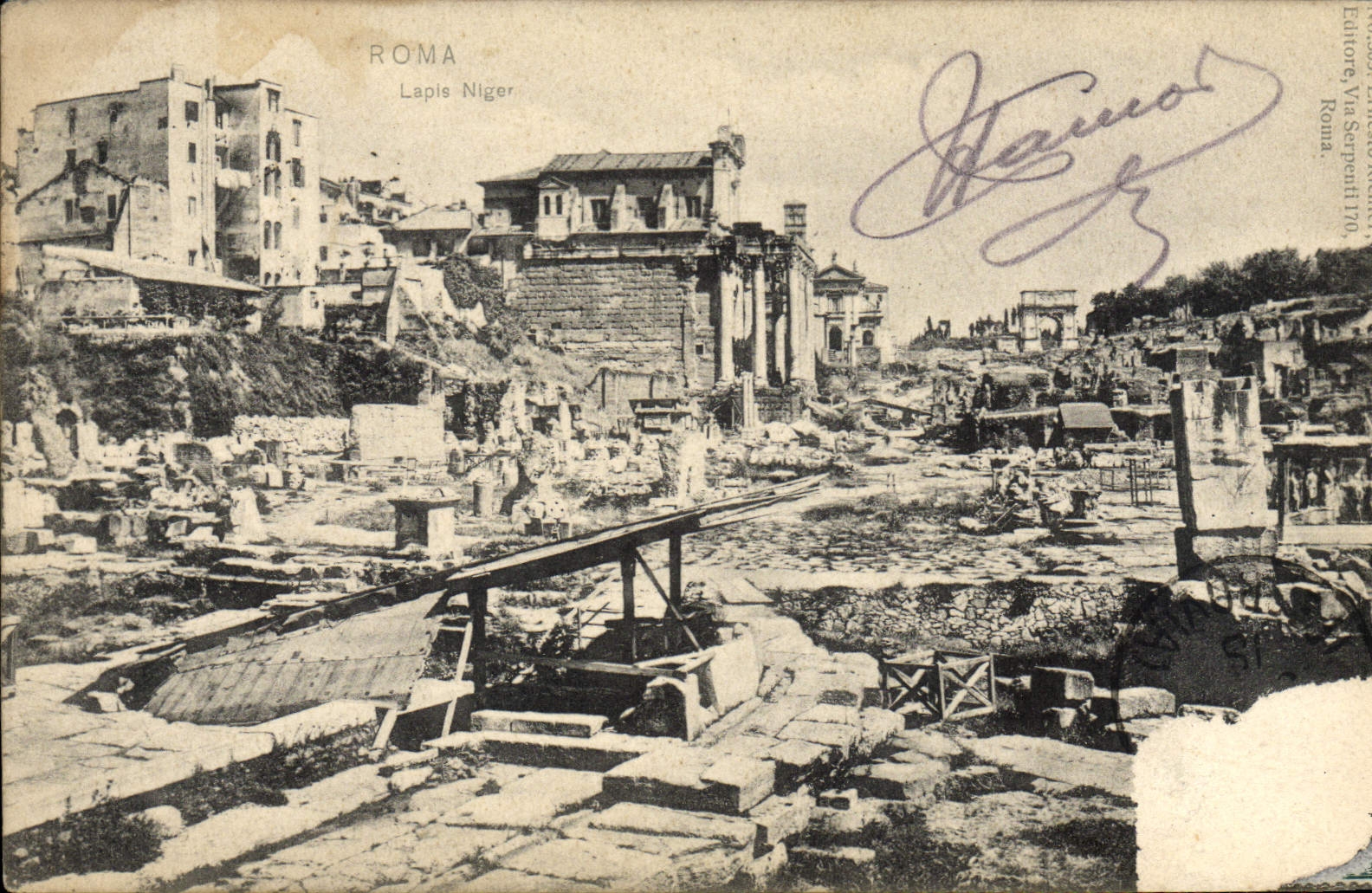 POSTAL Roma Lepis Niger de la VENDIMIA