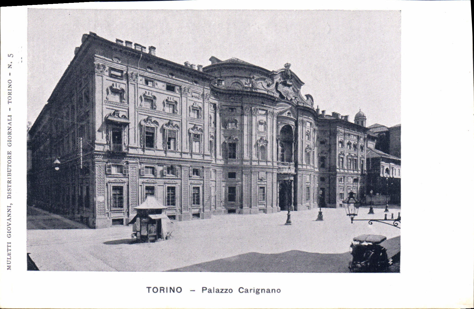 VINTAGE POSTCARD Torino Palazzo Carignano