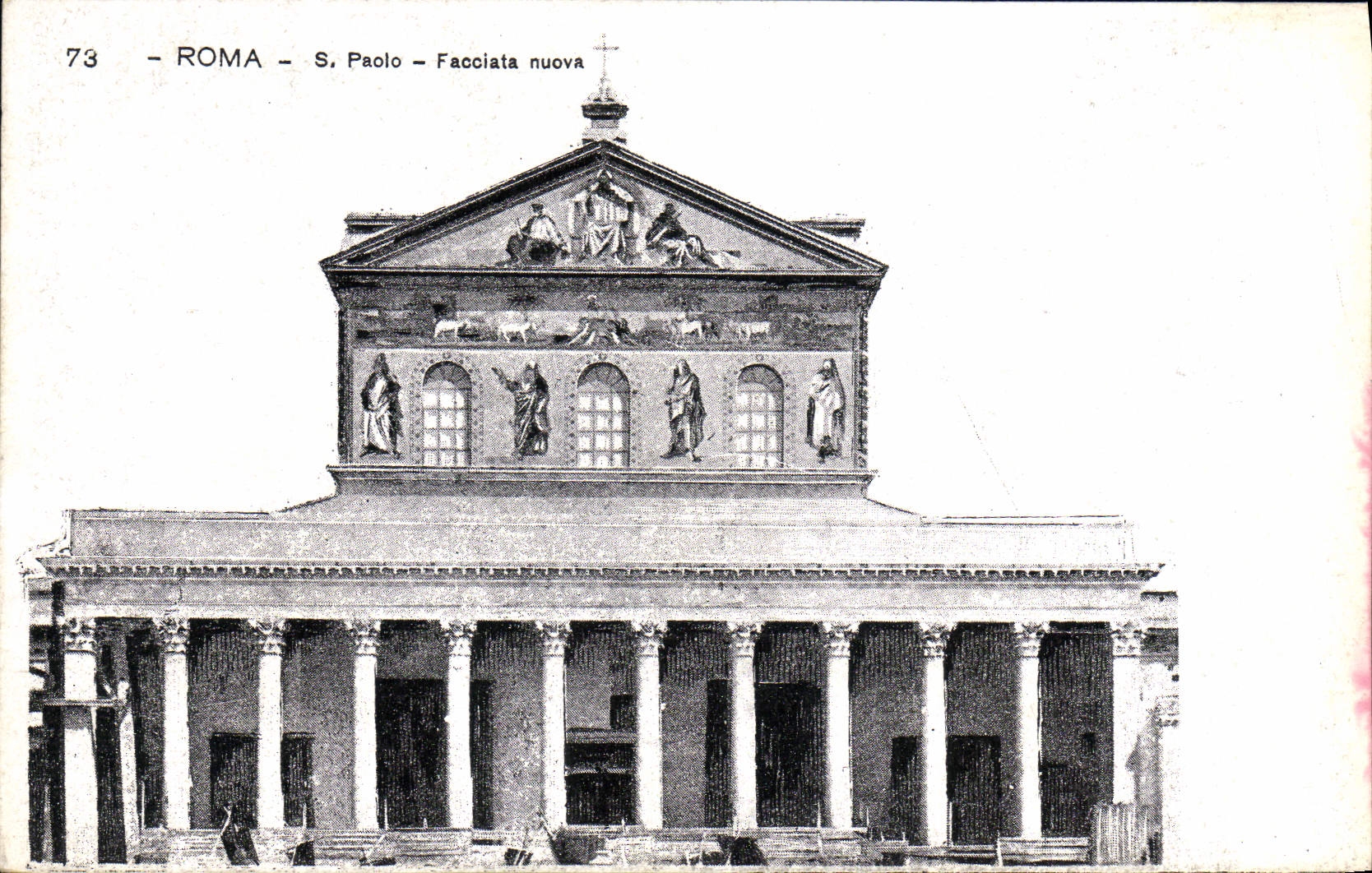 Nuova de Roma S Pablo Facciata de la POSTAL de la VENDIMIA