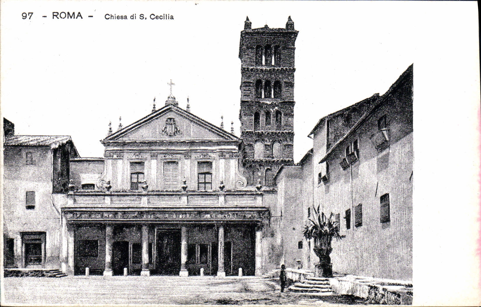 POSTAL Roma Chiesa di S Cecilia de la VENDIMIA