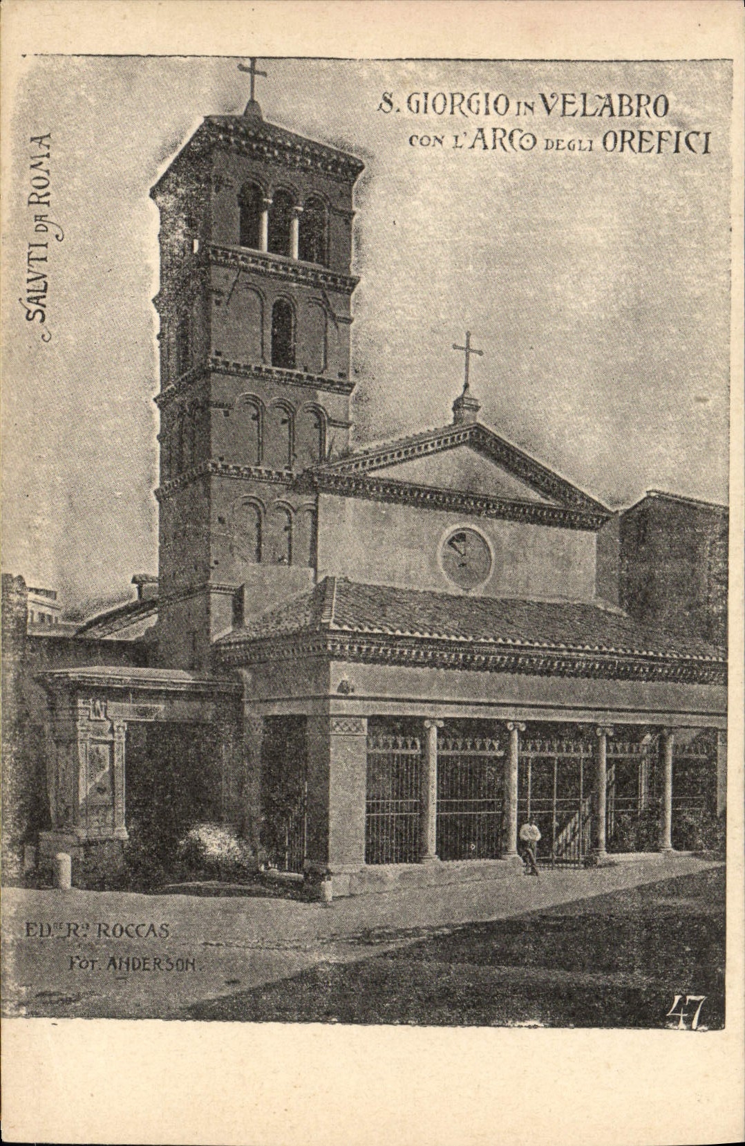 POSTAL S Jorge de la VENDIMIA en el degli Roma de Arco Degli del idiota de Velabro