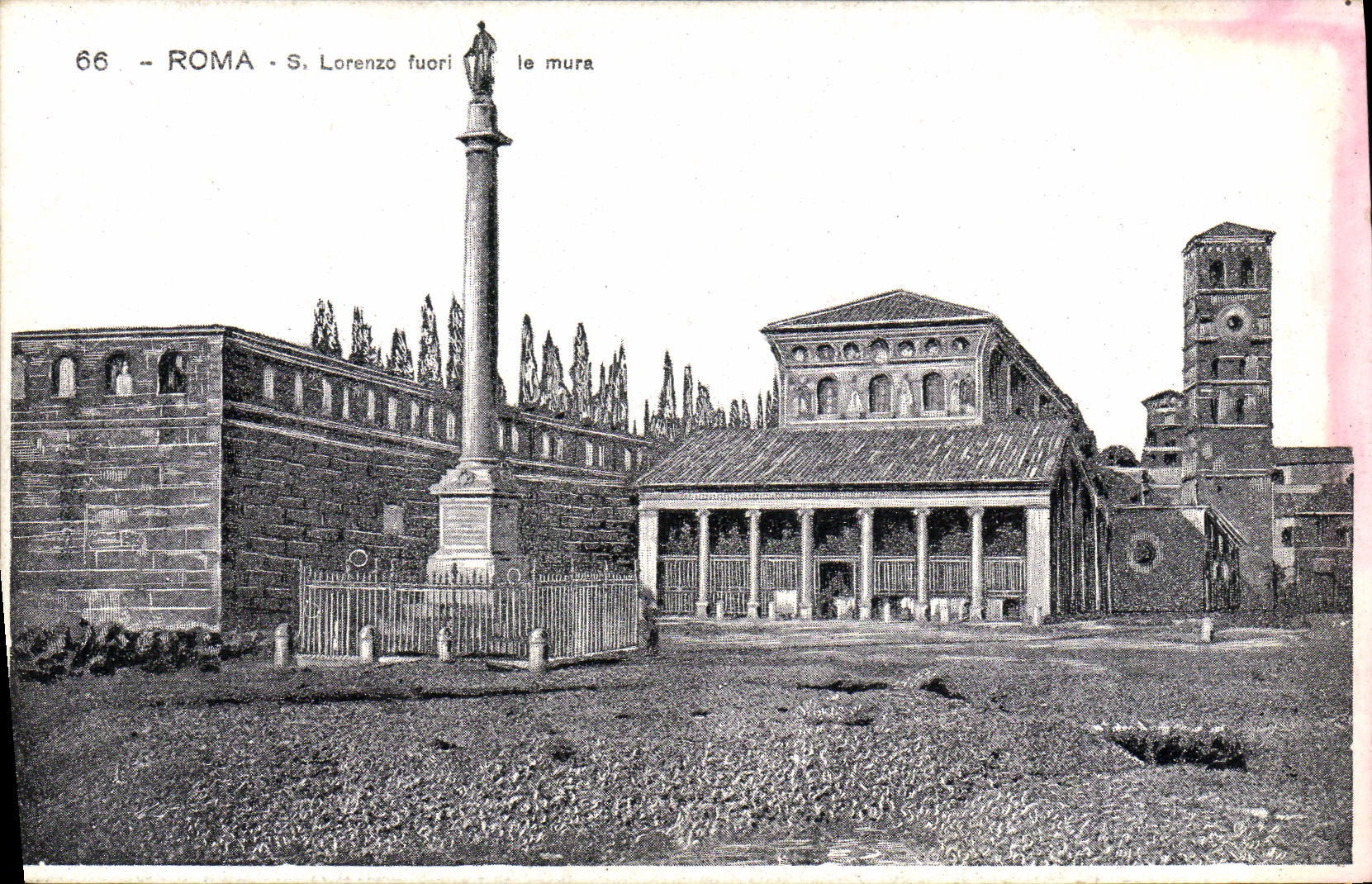 El fuori de Roma S Lorenzo de la POSTAL de la VENDIMIA la emparedó