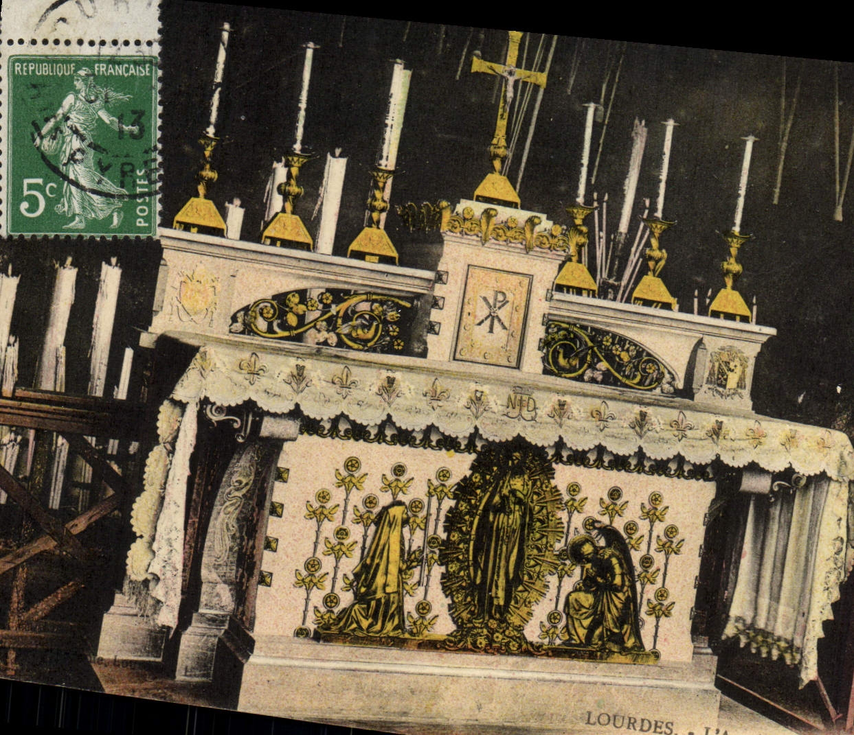 VINTAGE POSTCARD Heavy the furnace bridge in the cave