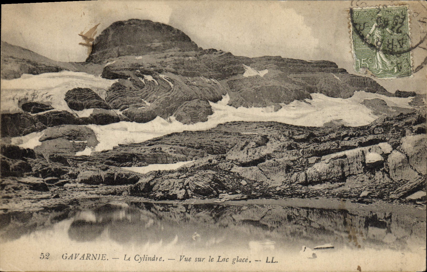 CPA Gavarnie Le Cylindre Vue sur le Lac Glace