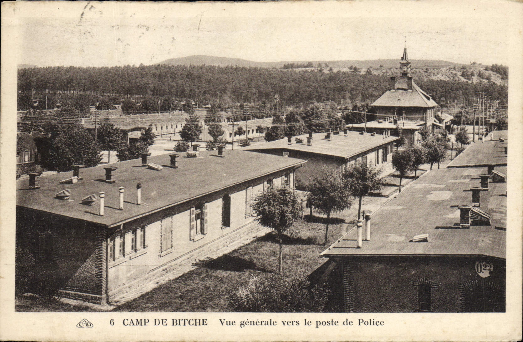 CPA Camp De Bitche Vue Generale Vers le Poste de Police Militaria