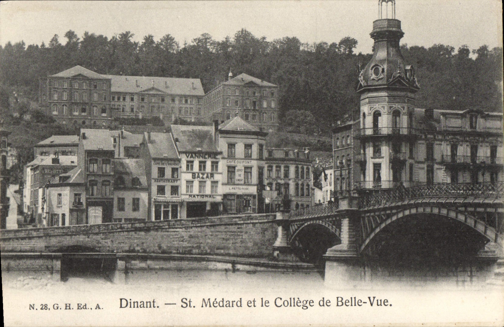 CPA Dinant Saint Medard et le College de Belle Vue