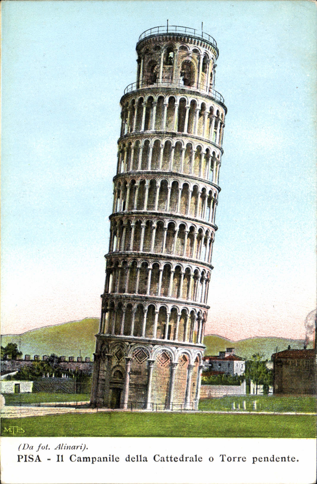 VINTAGE POSTCARD Rammed Bell-tower della Cattedrale Tore Pendente