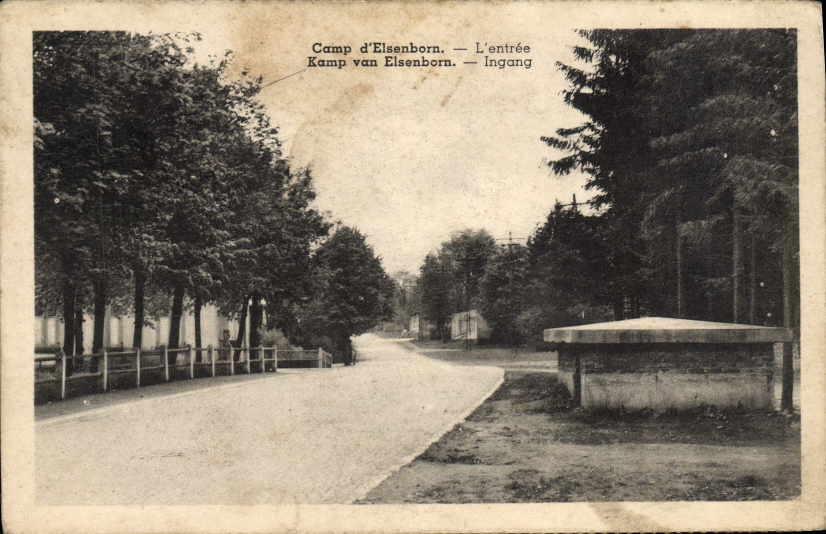 CPA Camp d'Elsenborn L'entree Militaria
