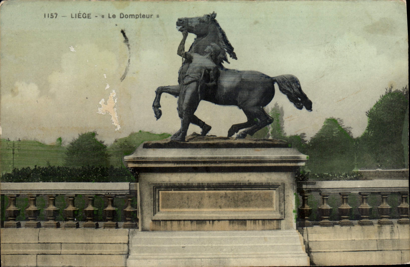 VINTAGE POSTCARD Liege the Trainer Horse