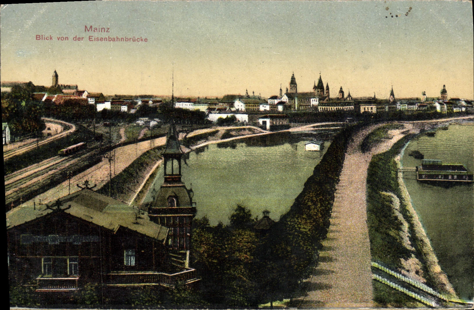 CPA Metz Blick von der Eisenbahnbruck